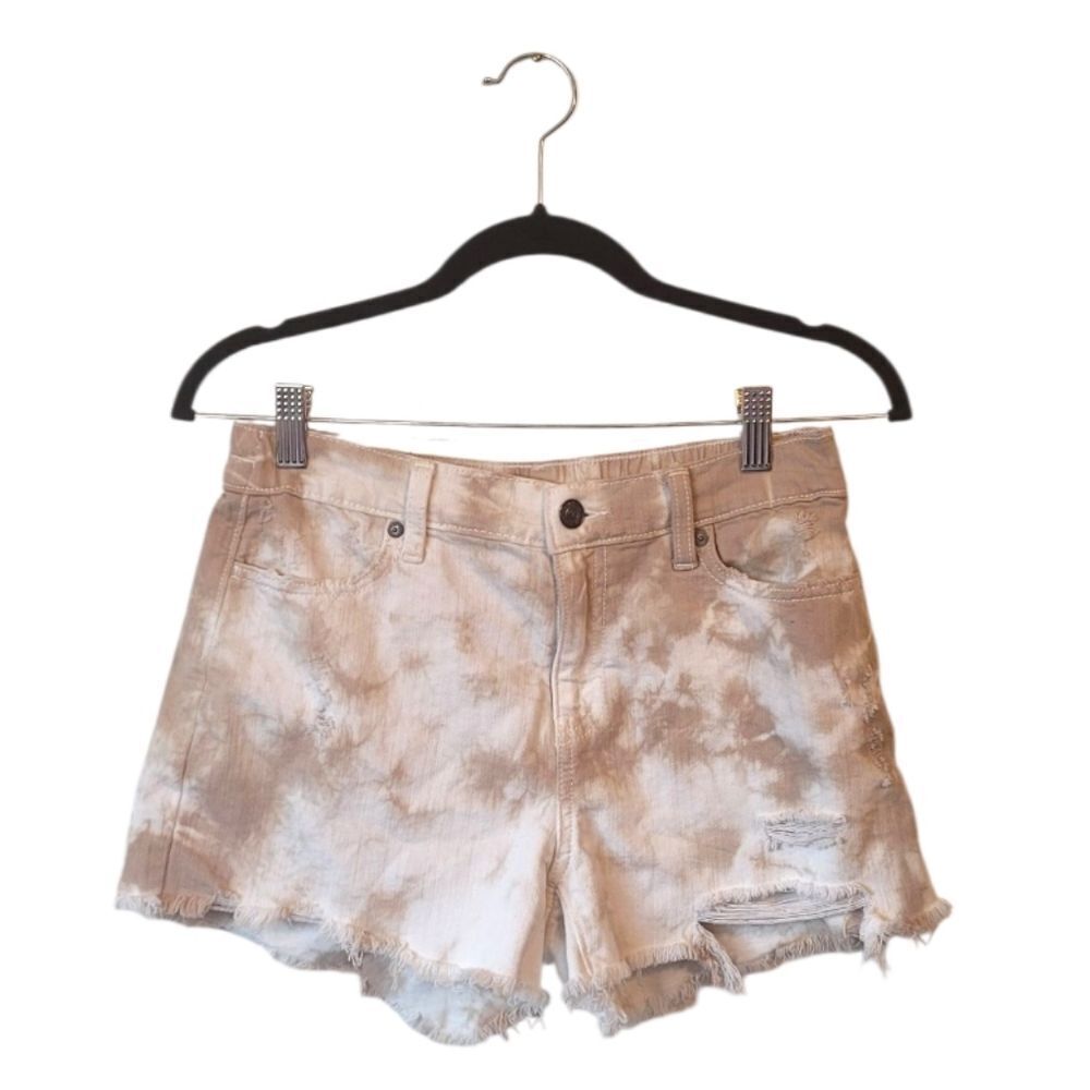 Aerie Women's Tan & White Cut Off Denim Shorts Size XS